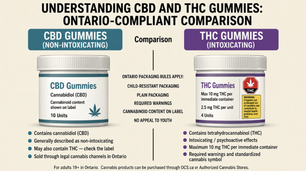 CBD vs THC Gummies
